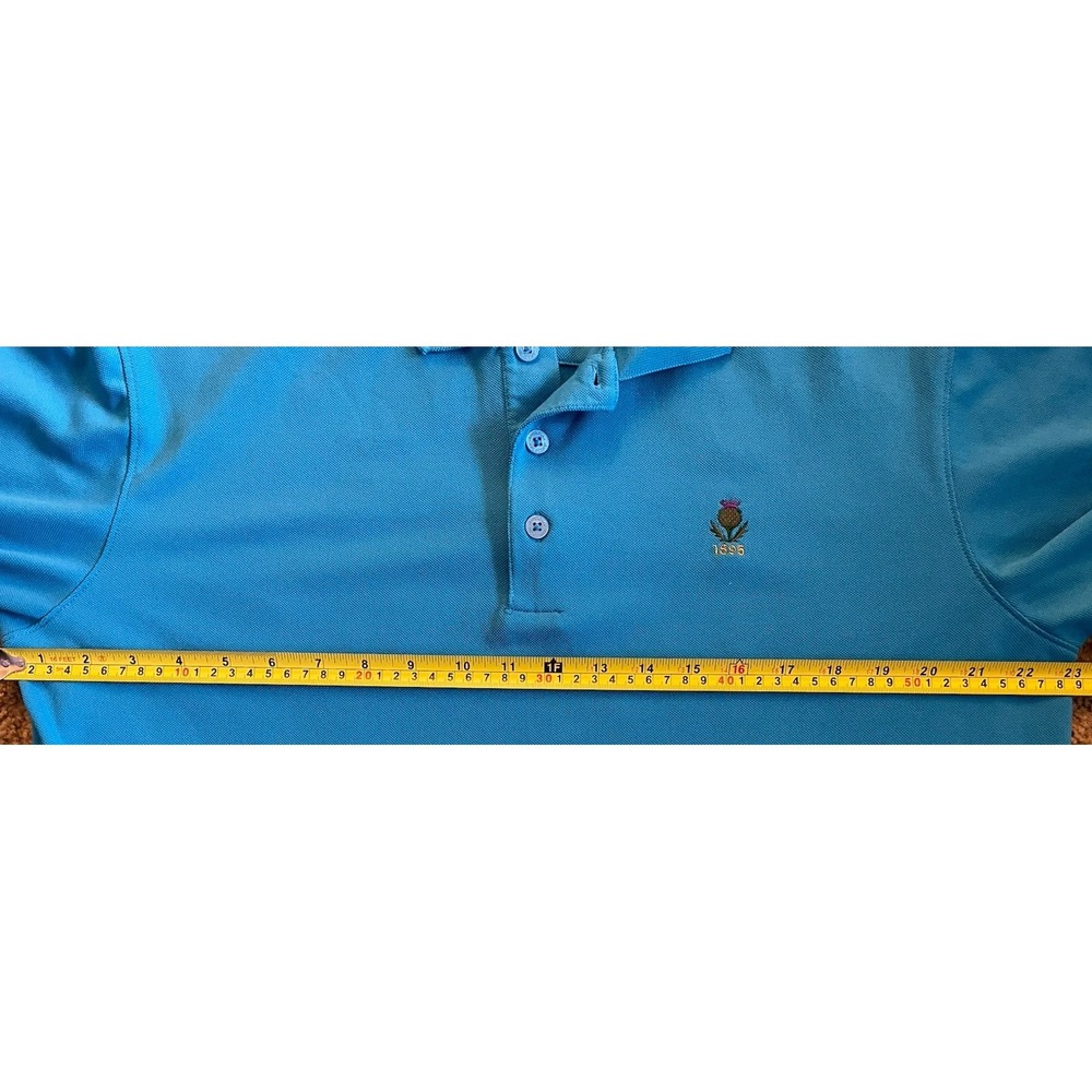 Antigua Short Sleeve Collared Golf Polo Shirt Embroidered Logo Blue Medium JBHS - Picture 5 of 8